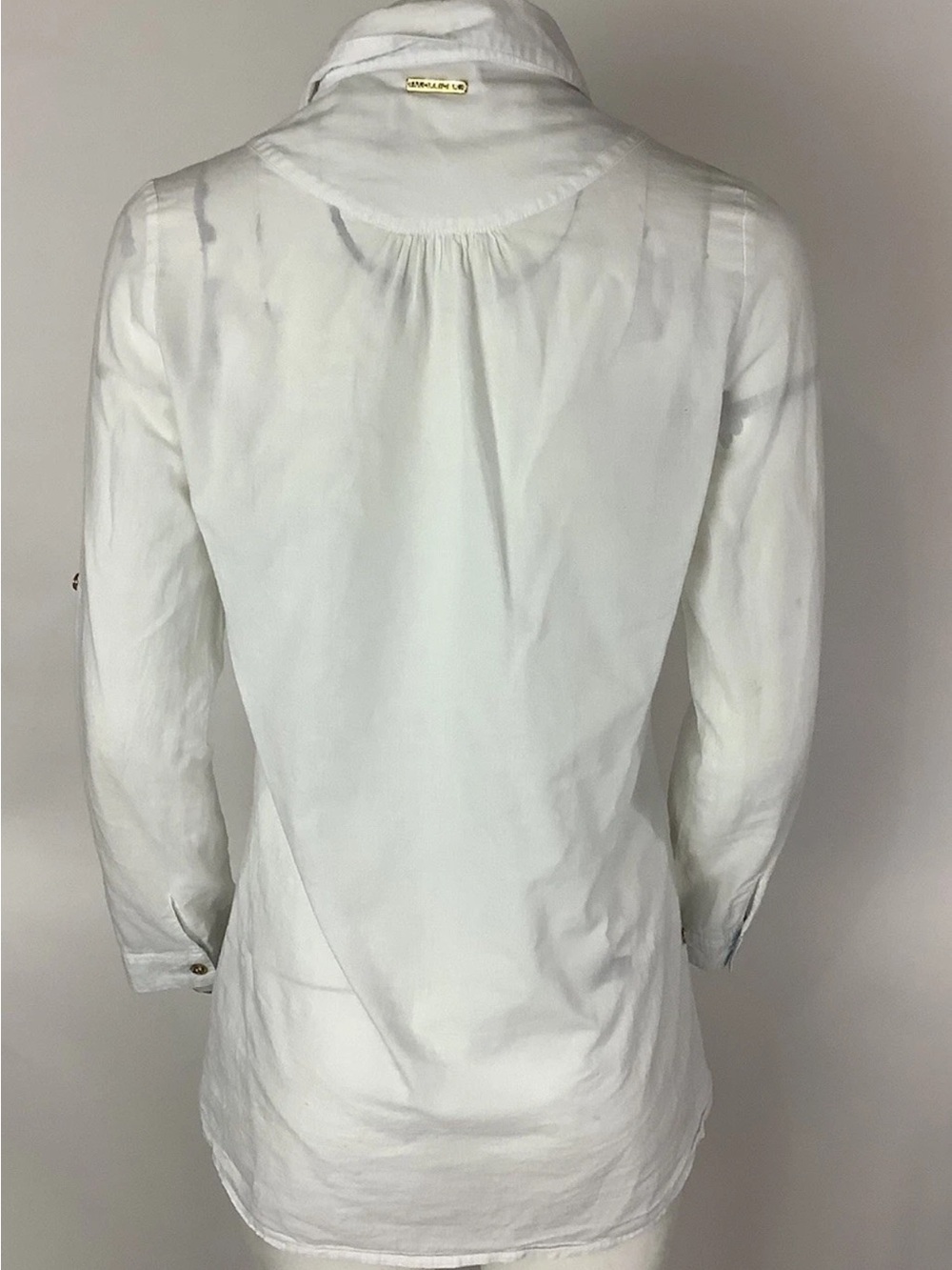 M. Officer Sz 1 S 100% Cotton Buttoned Lightweight Vacation Beach Tunic Top - Picture 3 of 5